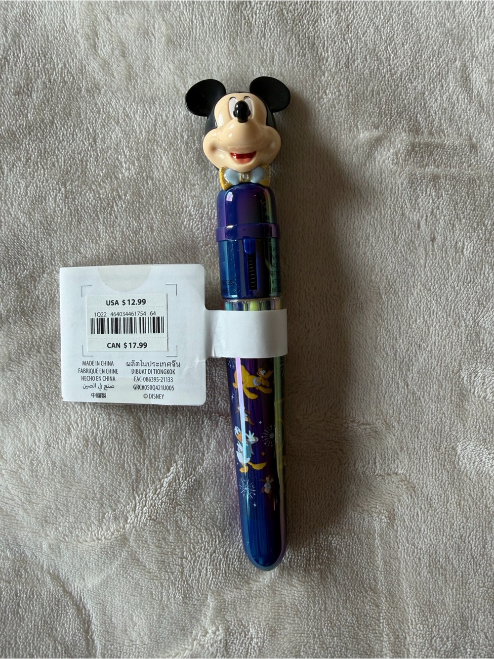 Disney World Mickey Mouse Multi-Ink Retractable Pen - 50th Celebration